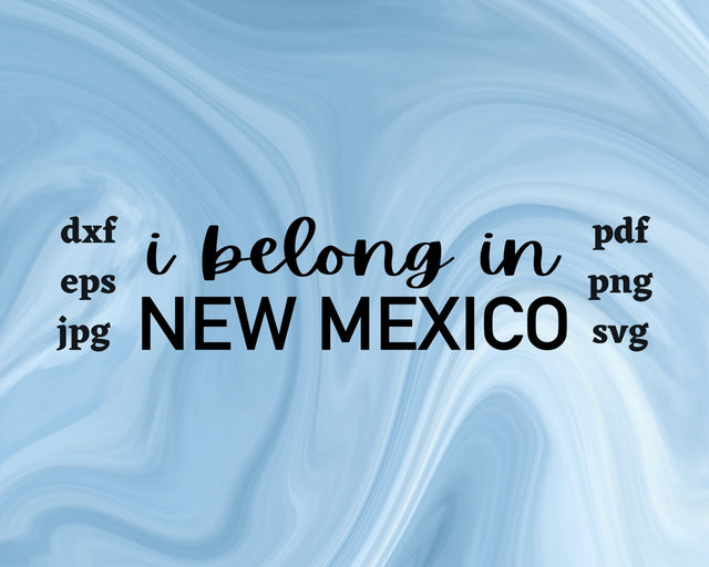 I Belong in New Mexico SVG Cut File SVG Northern Light SVG 