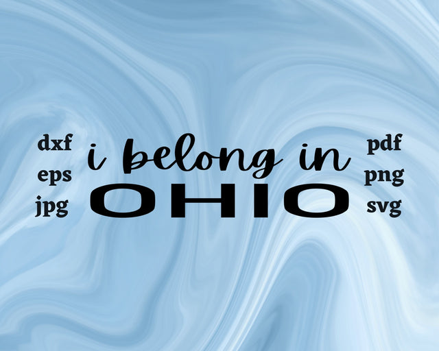 I Belong in Ohio SVG Cut File SVG Northern Light SVG 