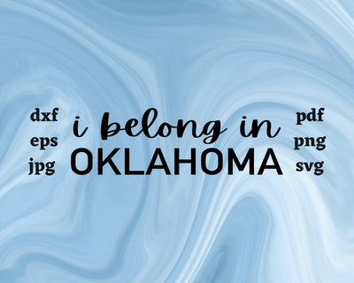 I Belong in Oklahoma SVG Cut File SVG Northern Light SVG 