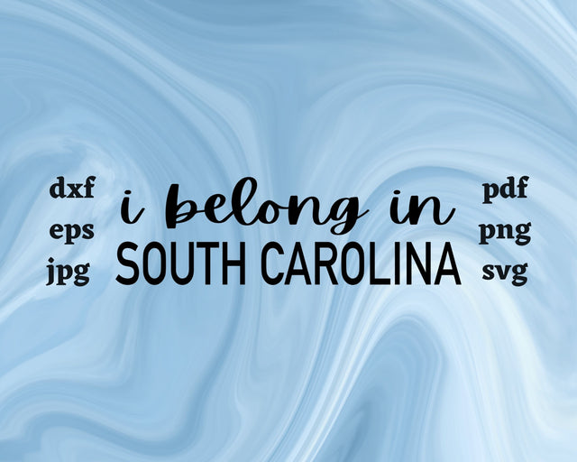 I Belong in South Carolina SVG Cut File SVG Northern Light SVG 
