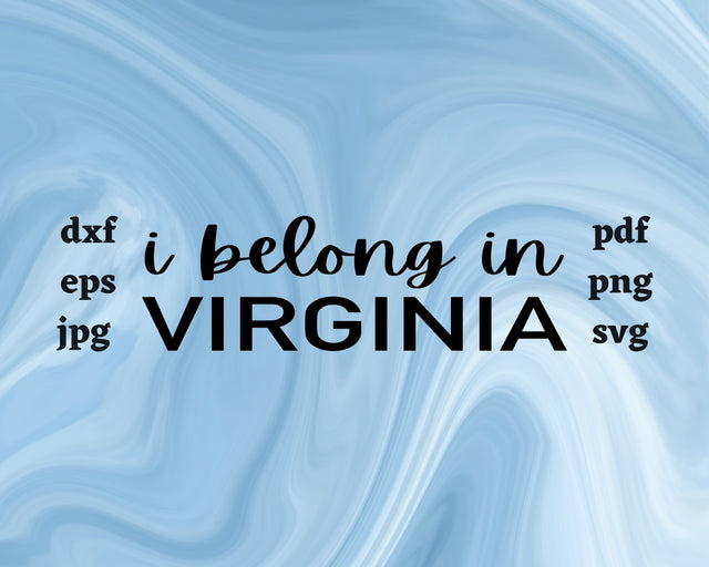 I Belong in Virginia SVG Cut File SVG Northern Light SVG 