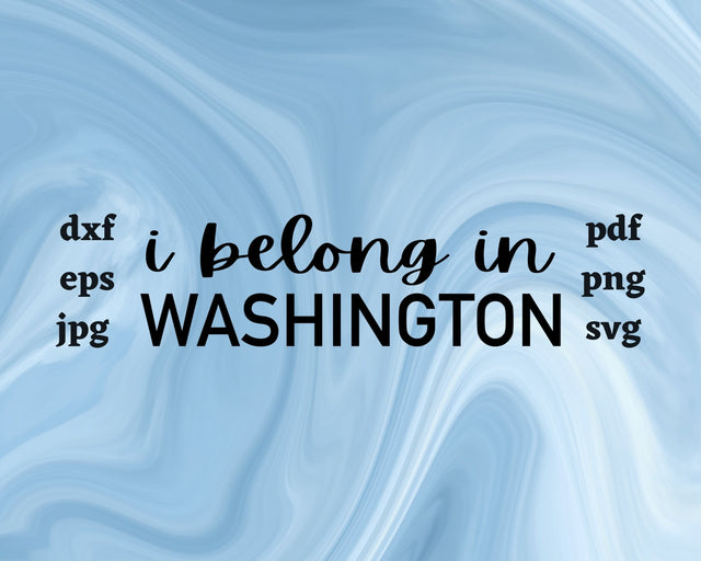I Belong in Washington SVG Cut File SVG Northern Light SVG 