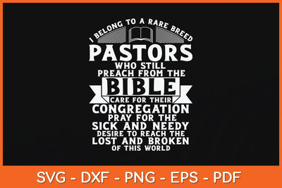 I Belong To A Rare Breed Pastors Funny Christian Svg Cutting File SVG Helal 