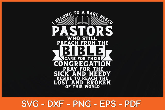 I Belong To A Rare Breed Pastors Funny Christian Svg Cutting File SVG Helal 