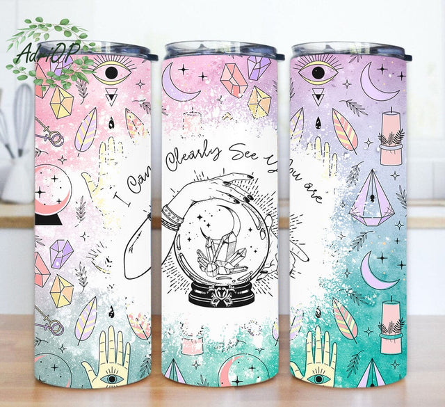 I Can Clearly See You Are Design Png, Celestial Crystal 20oz Tumbler Png, Witchy Tumbler Design, Crystal Ball Sublimation Design, Digital Download Sublimation AdriOP 
