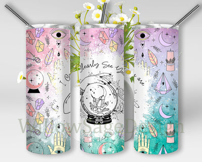 I Can Clearly See You Are Design Png, Celestial Crystal Ball 20oz Skinny Tumbler, Witchy Tumbler Png, Witchy Vibes Tumble Template, Digital Download Sublimation WillowSageDesign 