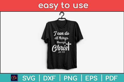 I Can Do All Things Through Christ Christian Svg Cutting File SVG Helal 