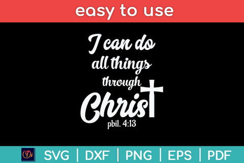 I Can Do All Things Through Christ Christian Svg Cutting File SVG Helal 