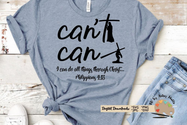 I can do all things through Christ - Phillipians 4:13 svg dxf png jpg - Christian faith svg design - Jesus shirt svg SVG The Artsy Spot 