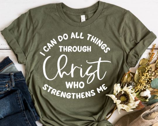 I Can Do All Things Through Christ SVG - Bible Verse SVG SVG She Shed Craft Store 