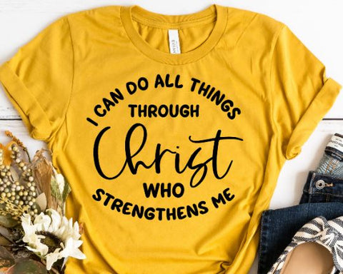 I Can Do All Things Through Christ SVG - Bible Verse SVG SVG She Shed Craft Store 