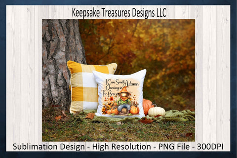 I Can Smell Autumn Dancing In The Breeze, Autumn Scarecrow Design, Fall Scarecrow Shirt PNG, Sublimation Design, Digital Download Sublimation Keepsake Treasures Designs LLC. 