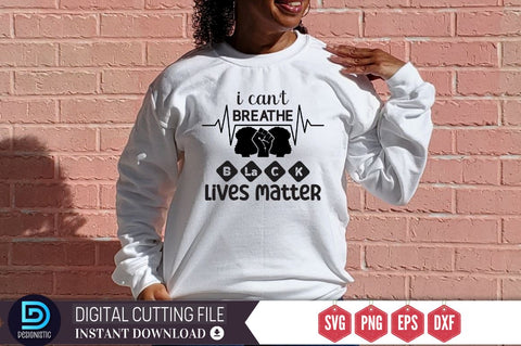 I can't breathe black lives matter SVG SVG DESIGNISTIC 