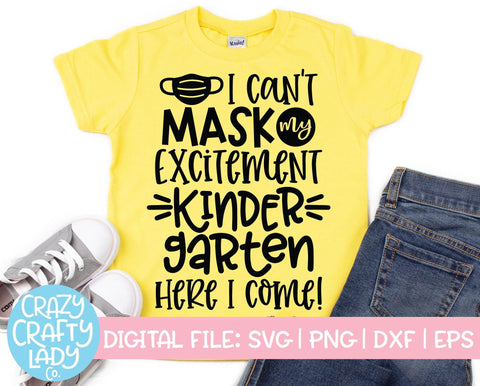 I Can't Mask My Excitement | Back to School Quote SVG Cut File Bundle SVG Crazy Crafty Lady Co. 
