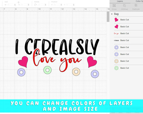 I Cerealsly Love You SVG, Funny Valentine's Day SVG SVG HappyDesignStudio 