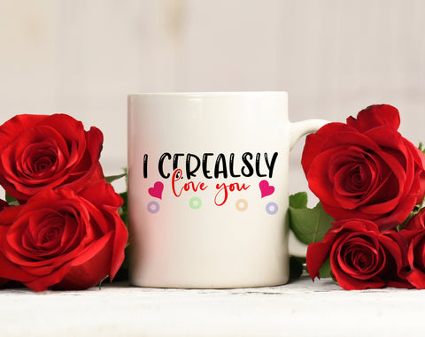 I Cerealsly Love You SVG, Funny Valentine's Day SVG SVG HappyDesignStudio 
