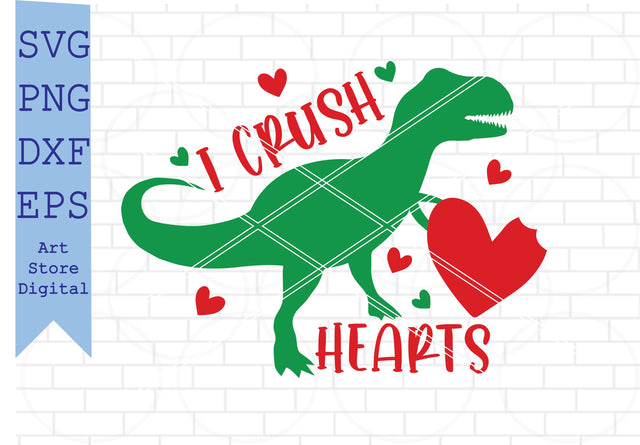 I Crush Hearts (2) Svg, Valentine Svg SVG Artstoredigital 