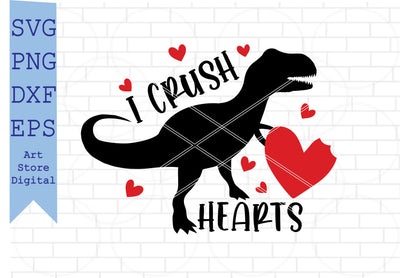 I Crush Hearts Svg, Valentine Svg SVG Artstoredigital 