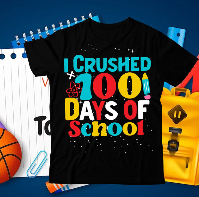 i Crushed 100 Days of School SVG Cut File, i Crushed 100 Days of School Sublimation PNG,100 Days of School SVG Bundle ,100 Days of School SVG Bundle Quotes , Funny 100 Days of School SVG Bundle SVG BlackCatsMedia 