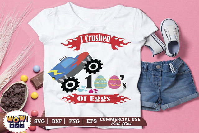 I crushed 100 of eggs svg, Easter svg, Easter bunny svg, Easter family svg, Easter Egg svg, Easter cricut, Easter shirt svg, Easter png, Bunny svg, Funny easter svg, funny quotes svg SVG Wowsvgstudio 