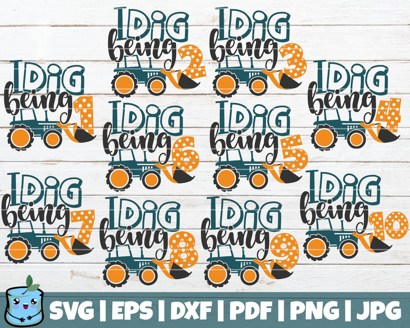I Dig Being ... SVG Bundle SVG MintyMarshmallows 