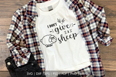 I Don't Give a Sheep Funny SVG Farm Quote Illustration SVG Arts By Naty 