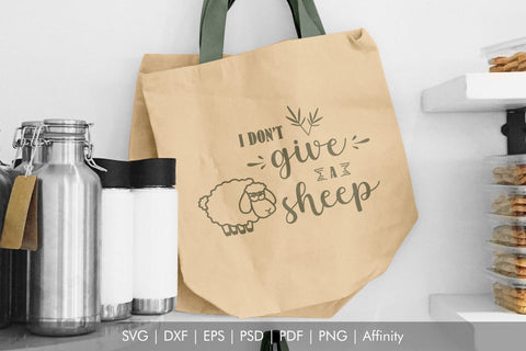 I Don't Give a Sheep Funny SVG Farm Quote Illustration SVG Arts By Naty 