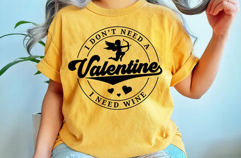 I Don't Need A Valentine SVG, Funny Valentine Svg, Hello Valentine Svg, Valentine's Day t-shirt, Love Svg, Heart Svg, Be Mine Svg, Wine Svg SVG MD mominul islam 