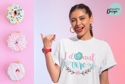 I donut care - funny quotes layered SVG design SVG Klava P 