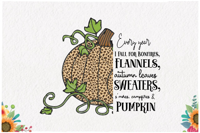 I Fall for Bonfires, Flannels, Autumn Sublimation Sublimation Jagonath Roy 