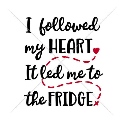 I followed my heart it led me to the Fridge - Kitchen SVG Chameleon Cuttables 