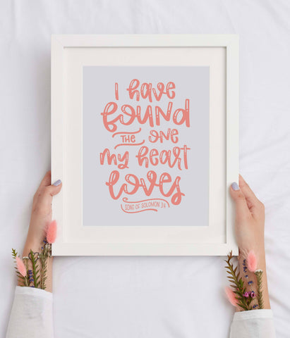 I Found The One My Heart Loves | Bible Verse Cut File SVG TheBlackCatPrints 