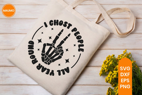 I ghost people all year round funny halloween svg SVG Maumo Designs 