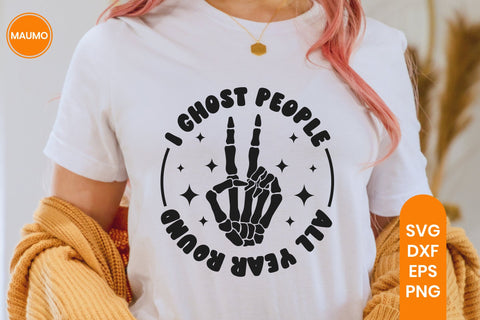 I ghost people all year round funny halloween svg SVG Maumo Designs 
