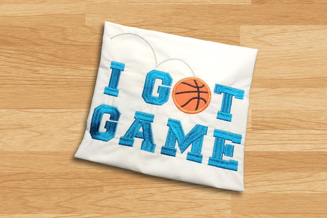 I got Game Basketball Applique Embroidery Embroidery/Applique Designed by Geeks 