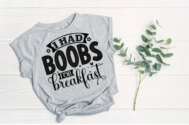 I had boobs for breakfast, baby SVG SVG DESIGNISTIC 