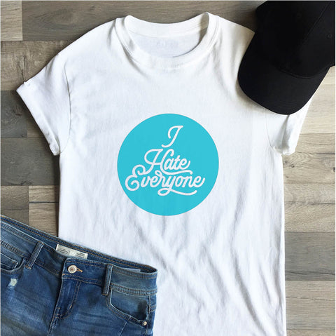 I Hate Everyone (3 Versions!) Hand Lettered SVG Cut File Cricut Design Silhouette SVG File SVG Maple & Olive Designs 