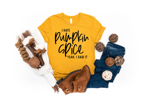 I Hate Pumpkin Spice SVG - Funny Fall Shirt Design SVG Pickled Thistle Creative 