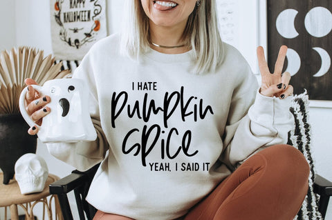 I Hate Pumpkin Spice SVG - Funny Fall Shirt Design SVG Pickled Thistle Creative 
