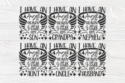 I Have An Angel In Heaven Bundle of 18 svg eps dxf png Files for Cutting Machines Cameo Cricut, Angel Mom, Loss, Grieving, Christian, Grief SVG TonisArtStudio 