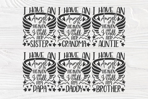 I Have An Angel In Heaven Bundle of 18 svg eps dxf png Files for Cutting Machines Cameo Cricut, Angel Mom, Loss, Grieving, Christian, Grief SVG TonisArtStudio 