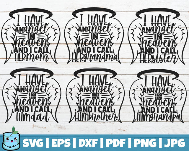 I Have An Angel In Heaven SVG Bundle SVG MintyMarshmallows 