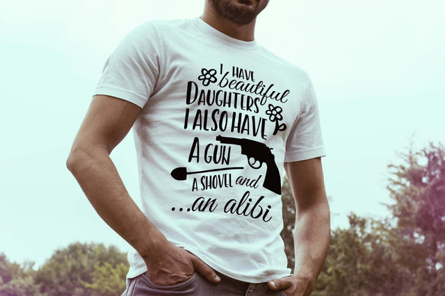I have beautiful daughters | Funny Father's day cut file SVG TheBlackCatPrints 