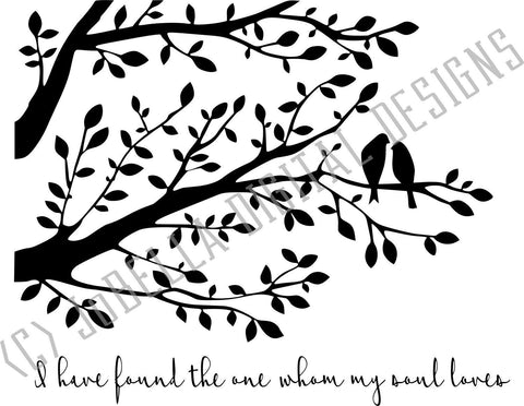 I Have Found The One Whom My Soul Loves With Lovebirds SVG Cut File and Printables SVG JoBella Digital Designs 