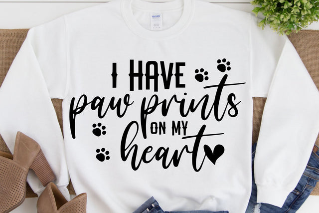 I Have Paw Prints On My Heart Svg, Png, Dxf SVG RedFoxDesignsUS 
