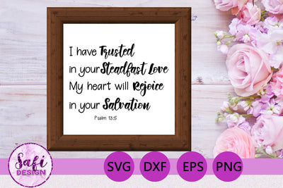 I Have Trusted Bible Verse SVG SVG Safi Design 