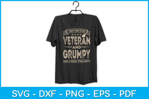 I Have Two Titles Veteran And Grumpy Funny Proud Svg Design SVG artprintfile 