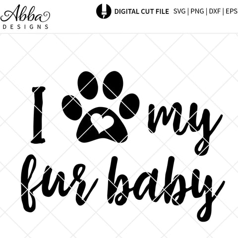 I Heart My Fur Baby SVG Abba Designs 