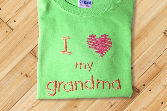 I Heart My Grandma Embroidery Design Embroidery/Applique Designed by Geeks 