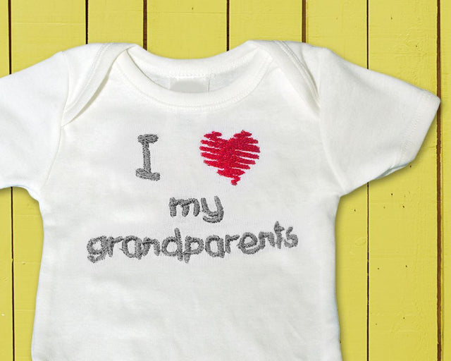 I Heart My Grandparents Embroidery Design Embroidery/Applique Designed by Geeks 
